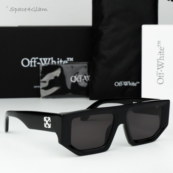 Off-White Women Sunglasses Black Grey Square OERI13F VANCOUVER 1007 BRAND NEW - Picture 1 of 11